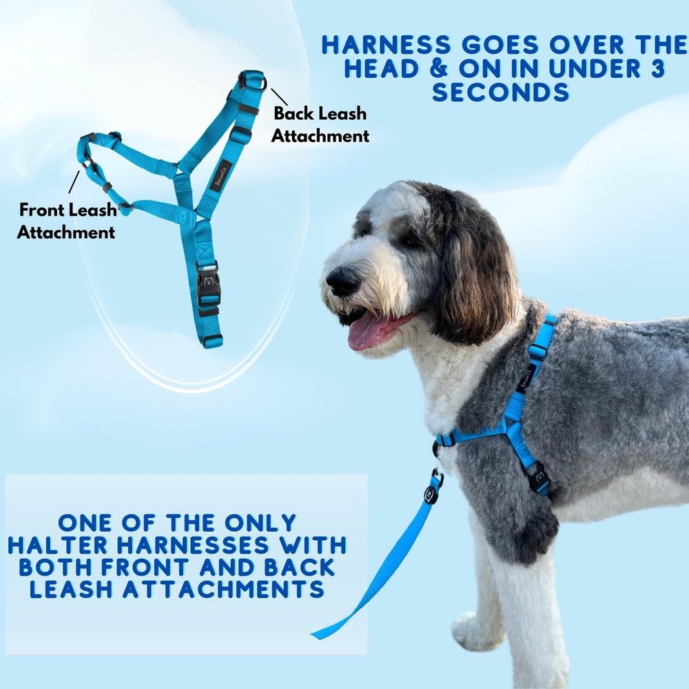 Dream Walk No-Pull Dog Harness- Adjustable Comfortable Easy to Use Pet Halter...