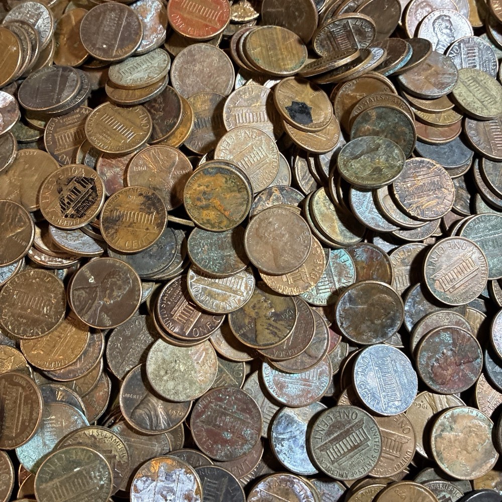 Copper One Cent Coins~~~10LBS~~~Culls, Discolored~~~Please Read Description