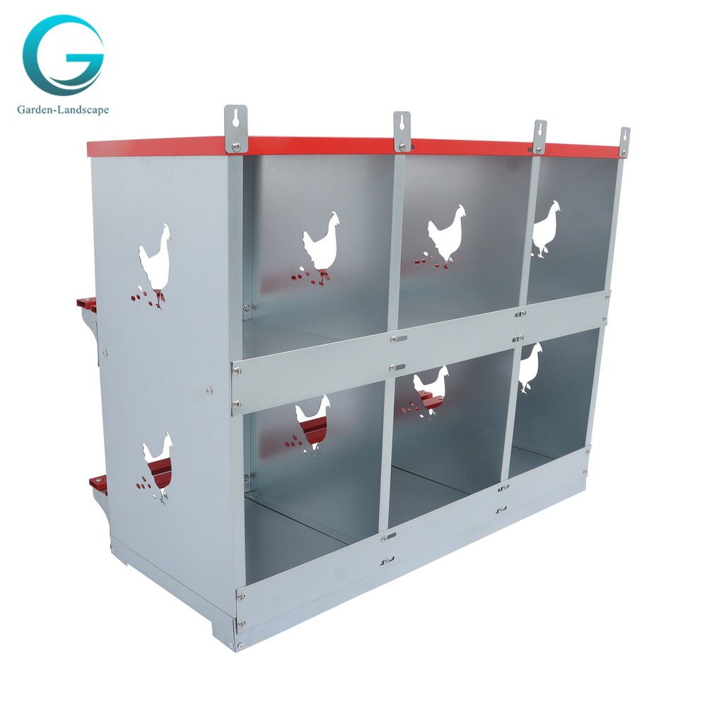 Durable Materials Nesting Box Chicken Laying Boxes 6 Compartment Nesting Boxes