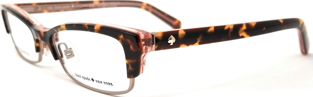Kate Spade Rectangular Tortoise Blush Eyeglasses – Demo Lens- JOETTA 0FK2