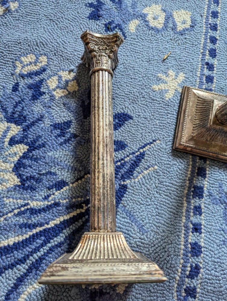 Silver Plated Cast Candle Holders
