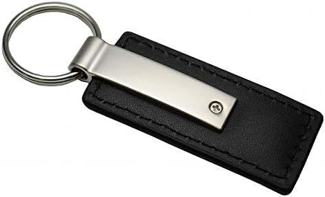 Au-TOMOTIVE GOLD, INC. Officially Licensed Black Rectangular Leather Key Chain