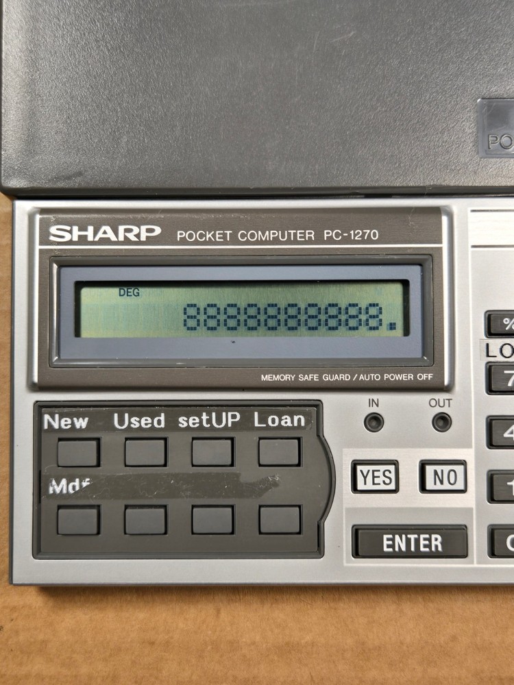 Sharp PC-1270 Pocket Computer Calculator Working Well (1)