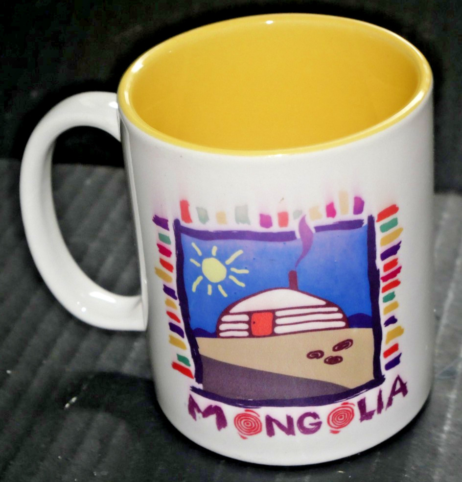 Mongolia Souvenir Mug Yurt Design Nomadic Lodging
