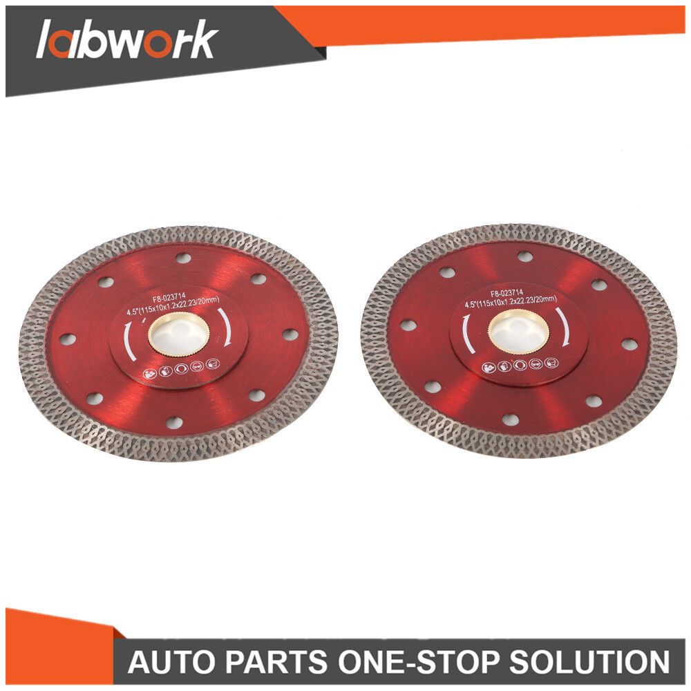 Labwork Diamond Porcelain Saw Blade Super Thin Ceramic Cutting Disc 2 Pack 4.5"