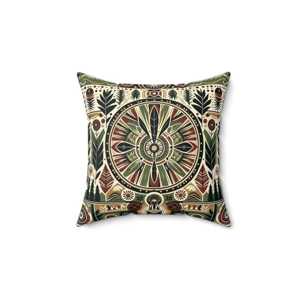 Cherokee Inspired Spun Polyester Square Pillow