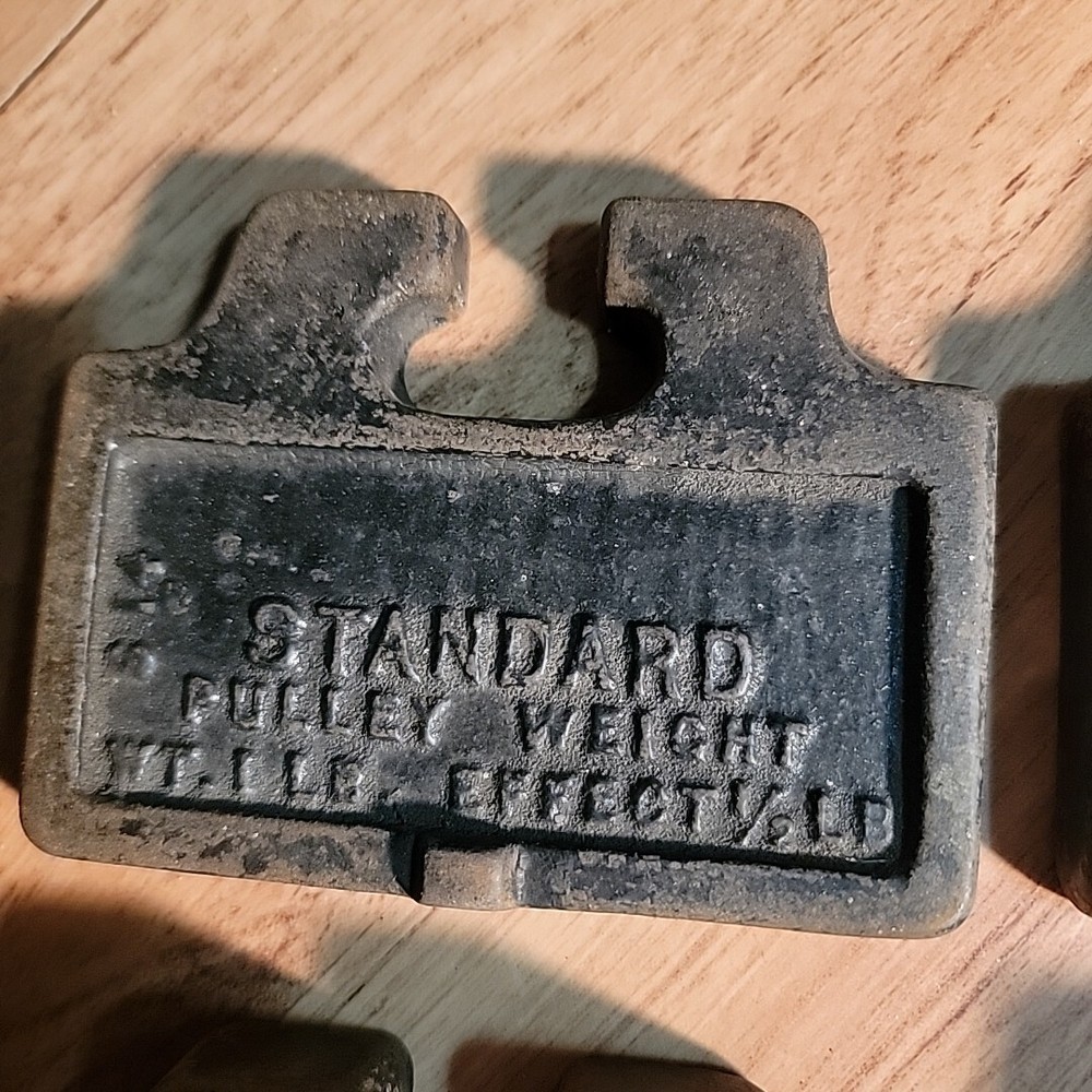 4 Standard Pulley Cast Iron Weights from Vintage Exercise Machine