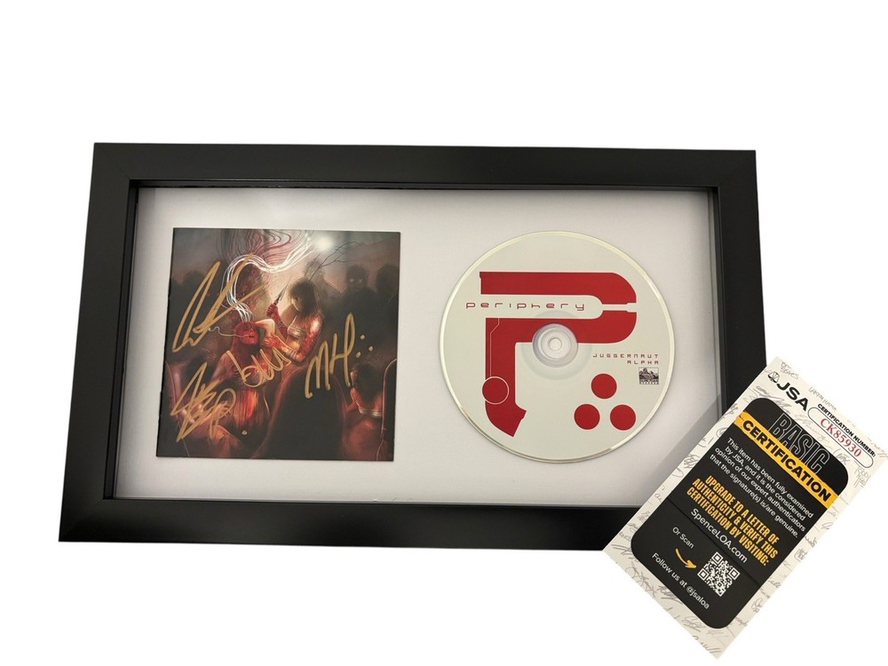 PERIPHERY SIGNED AUTOGRAPH x4 JUGGERNAUT ALPHA FRAMED CD SPENCER +3 JSA CERT COA