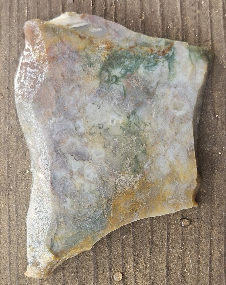 Moss Agate Lapidary Slab 141 Grams