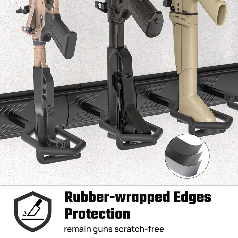 Zero-Maintenance Wall Mounted Gun Rack