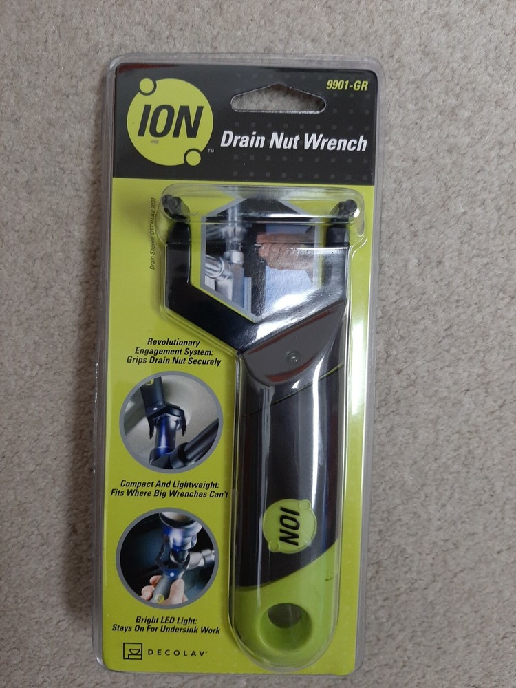 Decolav Ion 9901-GR Drain Nut Wrench LED Light Telescoping Handle