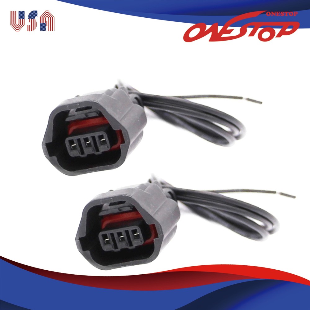 2Pcs Trans Input & Output Speed Sensor Connector Plug Wire Harness for Kia