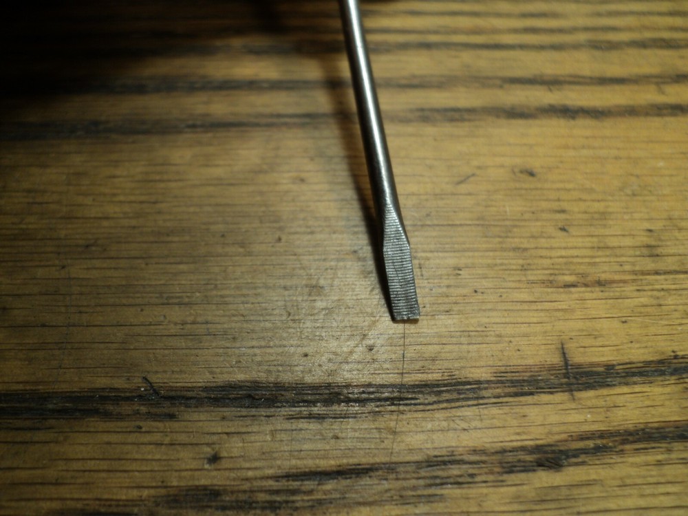 Vintage Flat Blade Pocket Screw Driver Tool - 3-7/8" Long