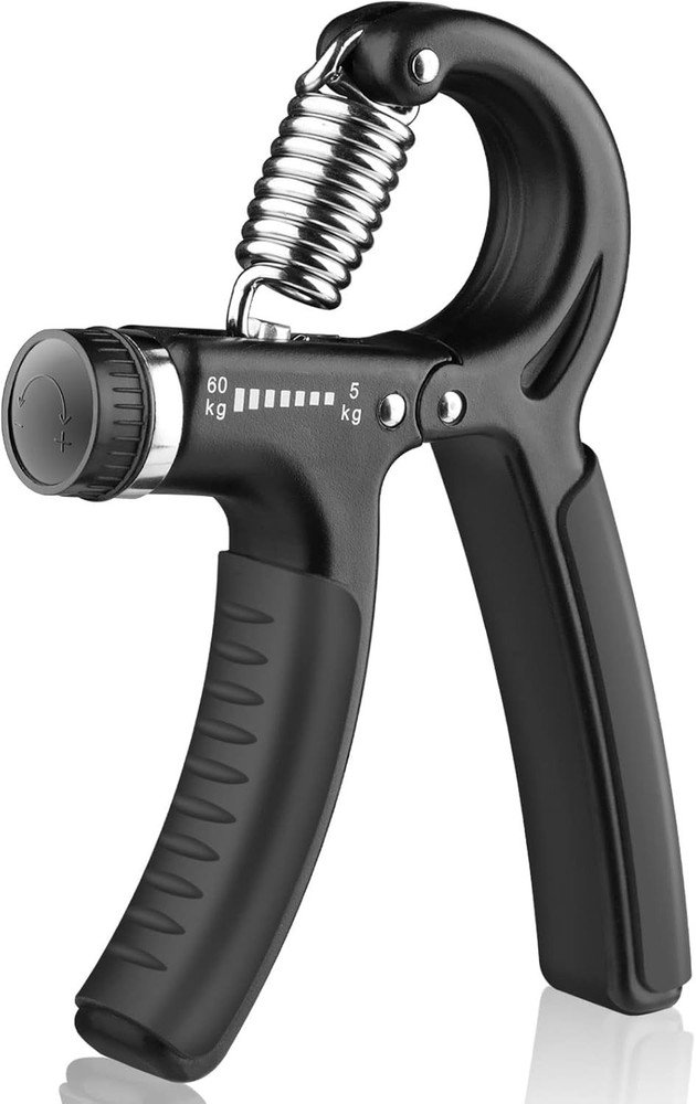 1 Pcs Hand Grip Strengthener Exerciser Workout Squeezer, black