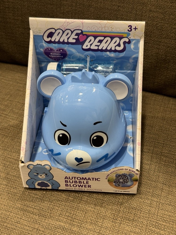 Care Bears Bubble Blower 8.25"H - Blue Grumpy Bear NEW Great Gift For Spring