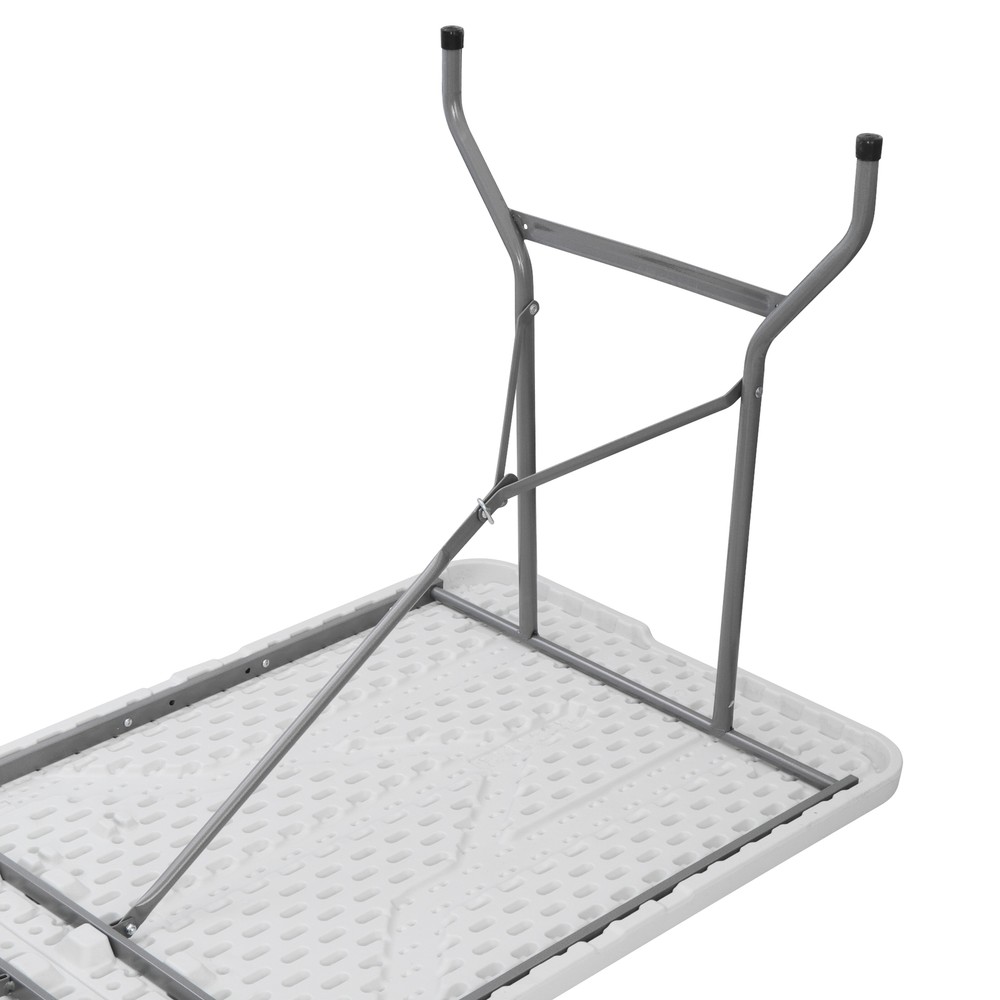 6' Folding Table Plastic Fold-in-Half Picnic Party Camp Dining White Portable