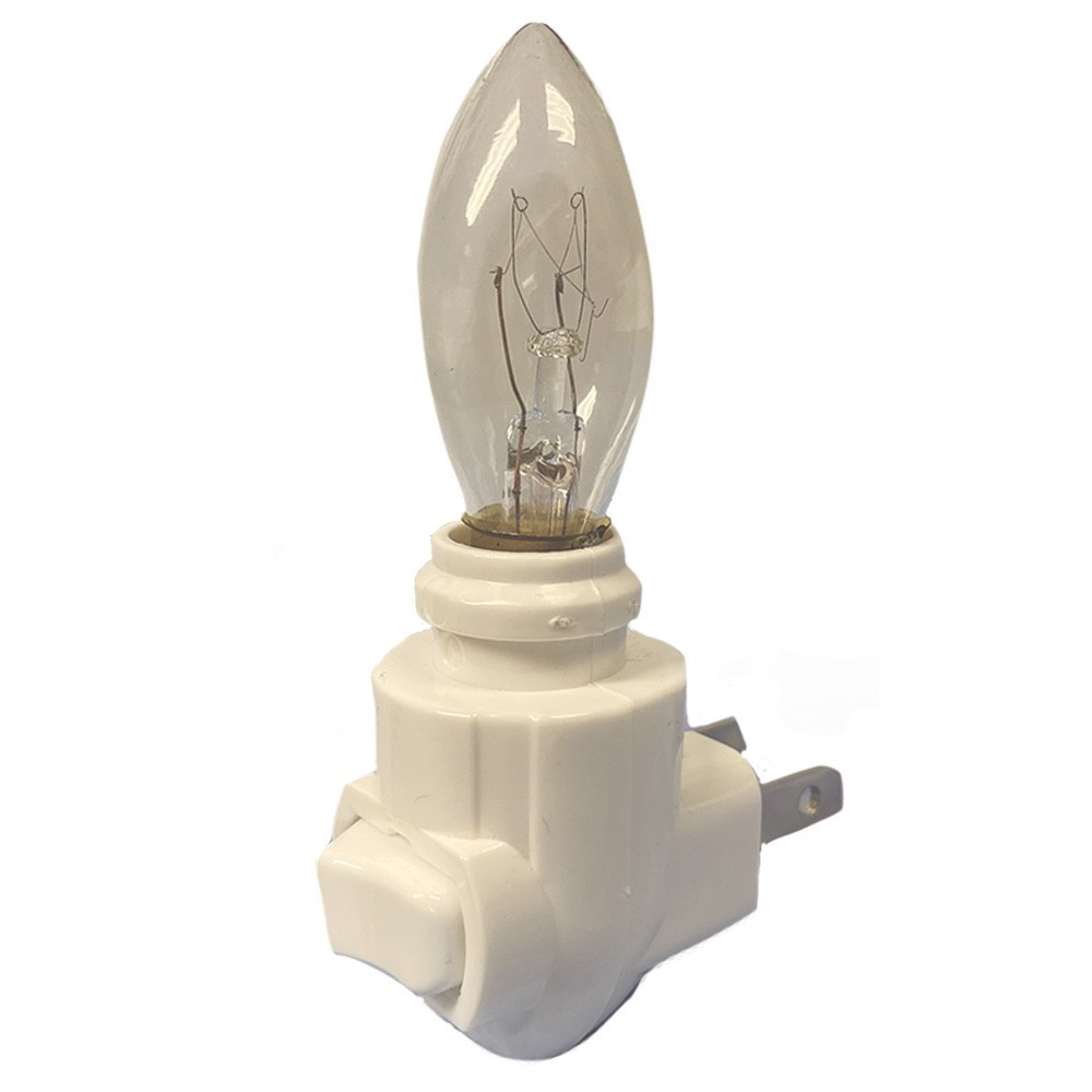 White Night Light w/4 Watt Bulb 5 pack