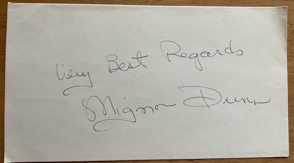 Mezzo-Soprano Mignon Dunn Autograph