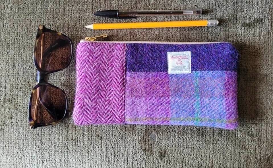💜🩷Handmade Harris Tweed Accessories set🩷💜