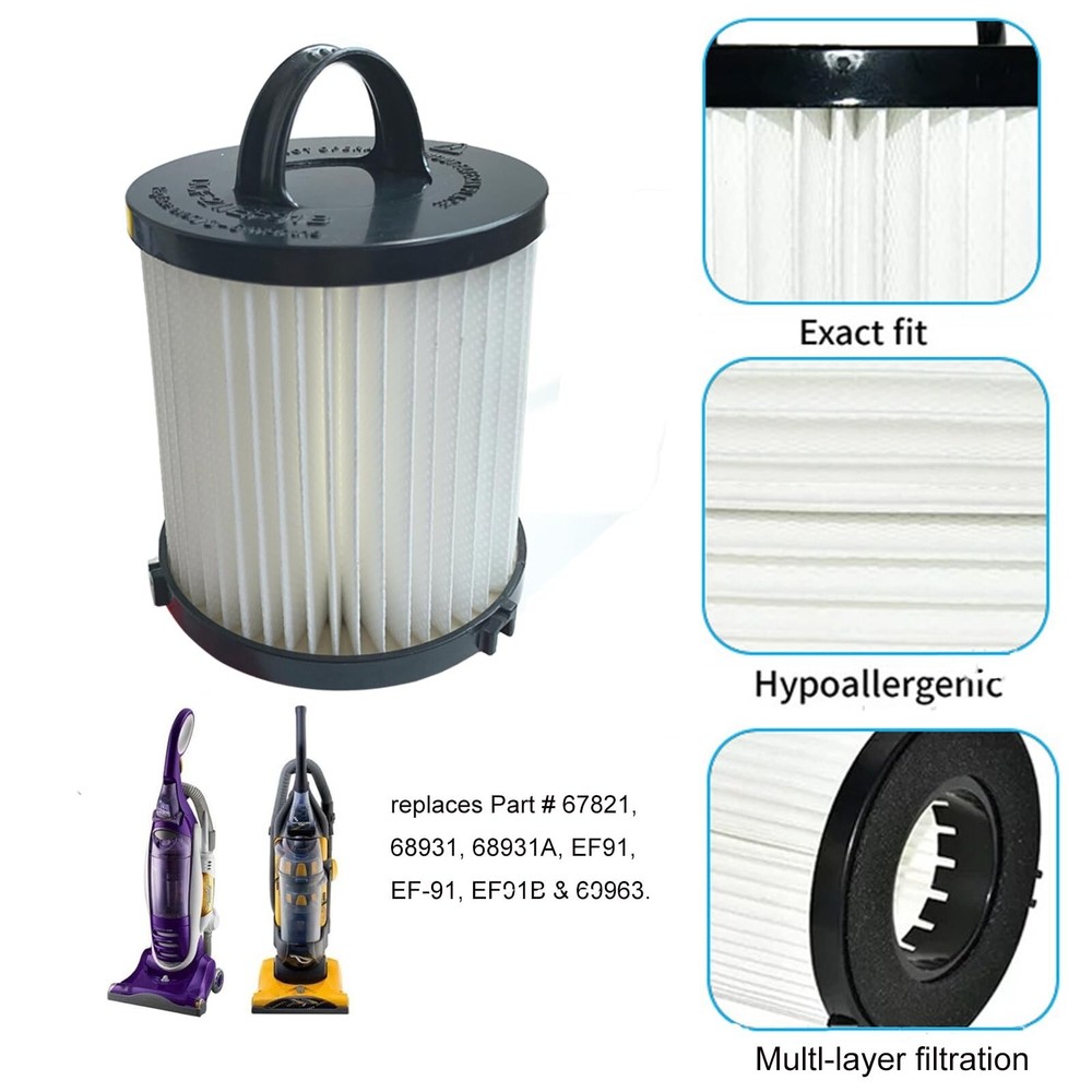 Replacement Upright Vacuum HEPA Filter EF-6 and DCF-21 EF91B Dust Cup Filter ...