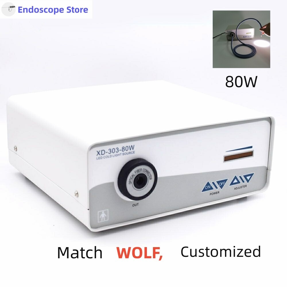 Medical Surgical LED 80W Endoscope Cold Light Source Match WOLF Customized KWS