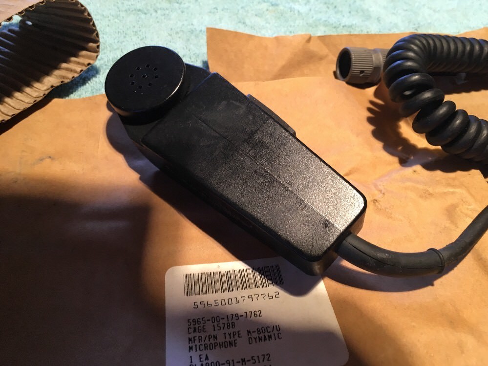 Military Radio Microphone M-80 NOS Working