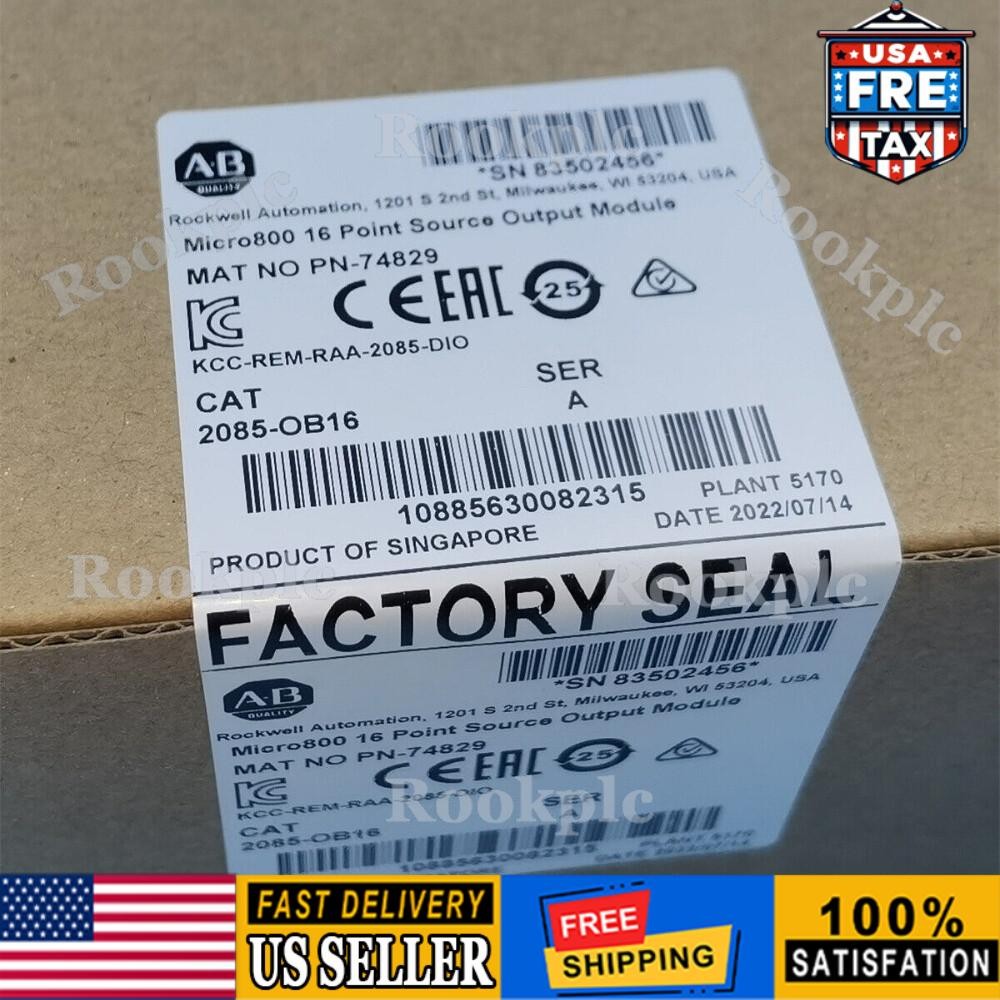 Allen-Bradley 2085-OB16 Ser A Micro800 16 Point Source Output Module US Free Tax