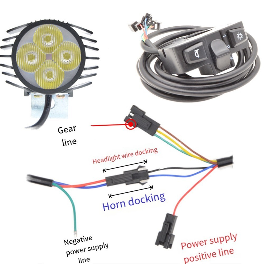 Electric Motorcycle Handlebar Switch On Off for Lights and Throttle Control