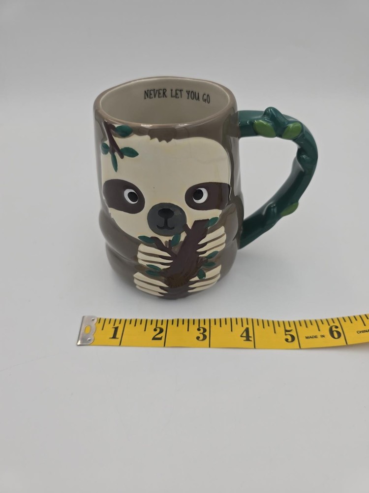 TAG 3D Sloth Ceramic Mug with Tree Handle - Never Let You Go
