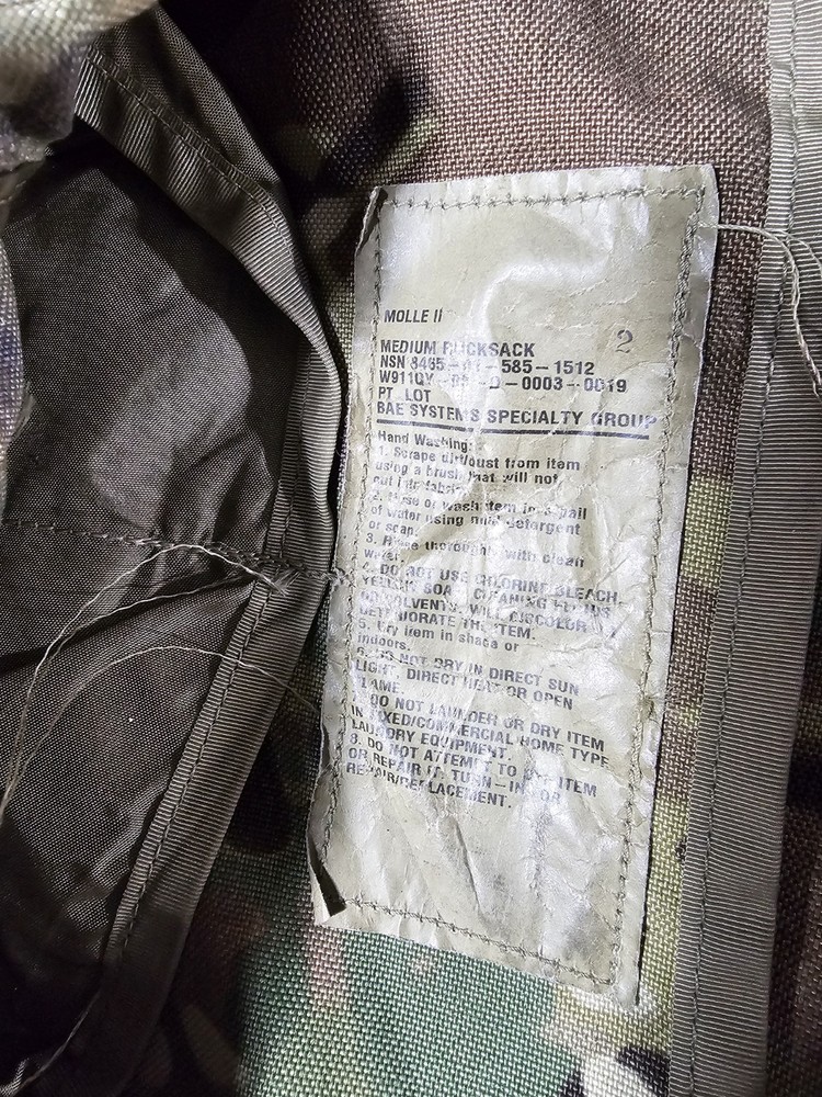 USGI OCP MOLLE II MEDIUM RUCKSACK RUCK BACKPACK MULTICAM PACK ONLY