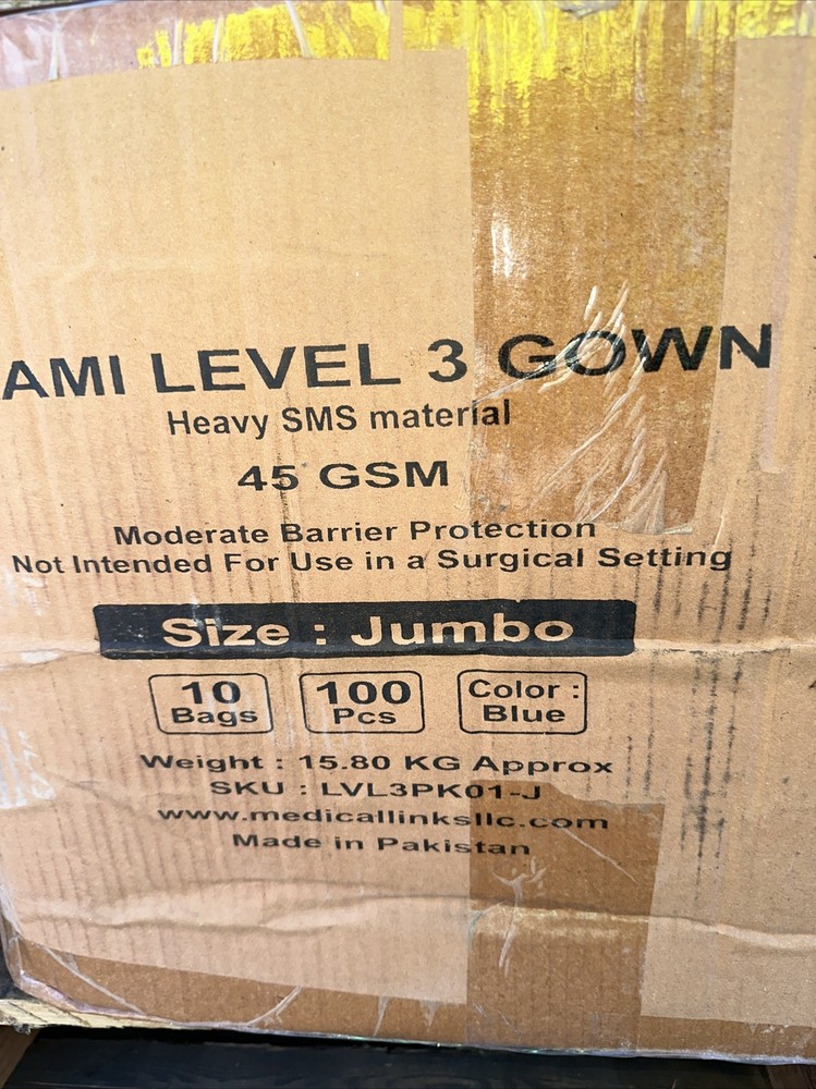 AAMI LEVEL 3 GOWN , 45GSM, Jumbo&Universal