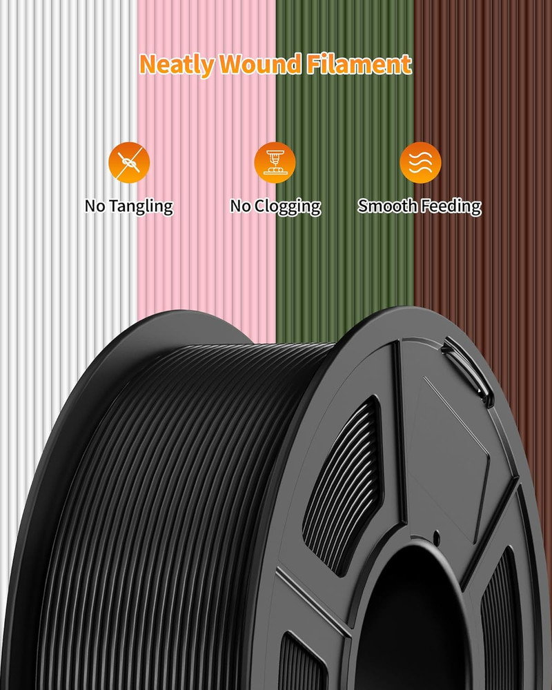 TECBEARS Gray 20KG PLA Plus PLA+ Filament 3D Printer 1.75mm Sturdy & Durable