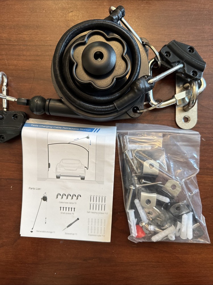 EV Overhead Retractable Organizer Management System for Tesla Adjustable Tension