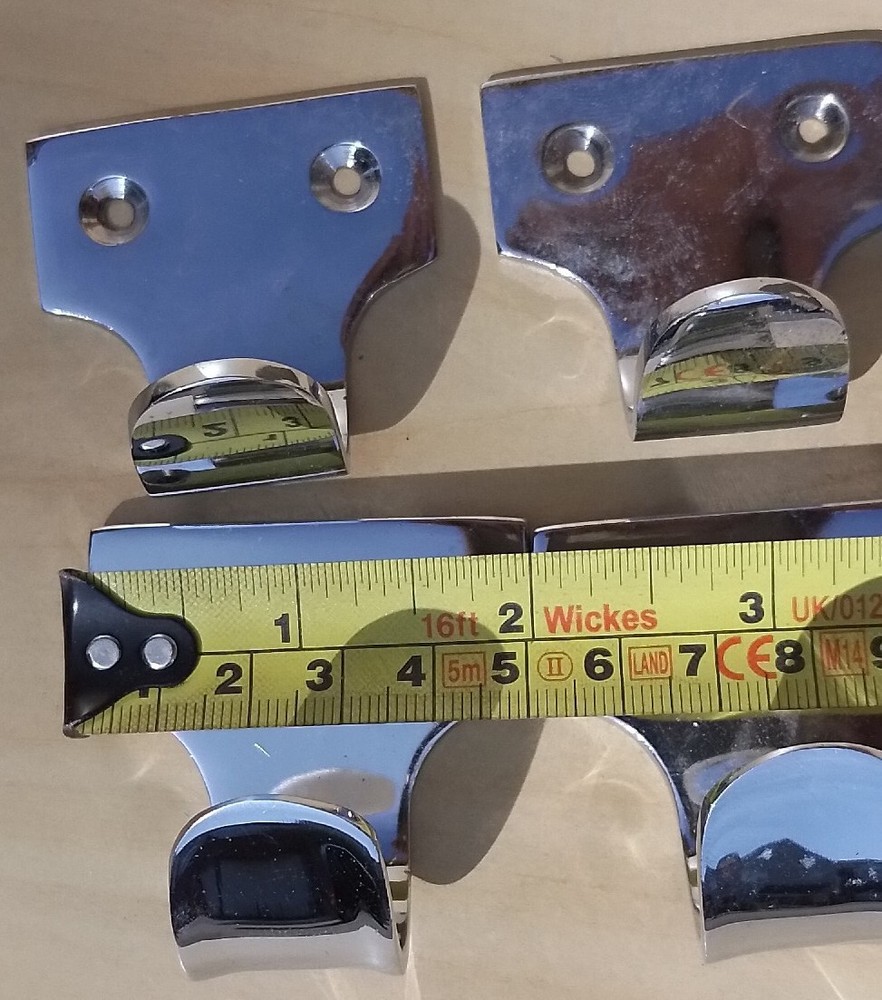 Retro Victorian style Silver Metal Sash 🪟 window Lifting Handle Set 4