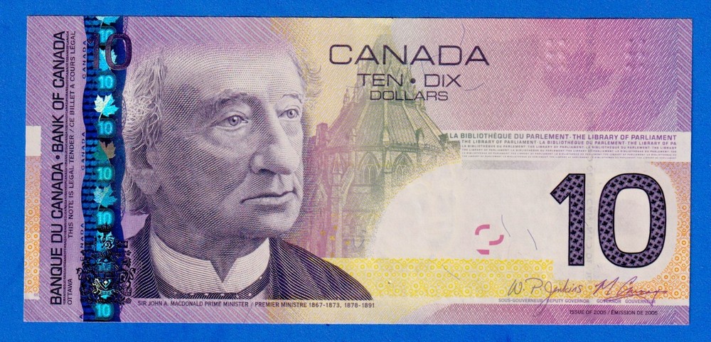 Canada $10 2005/2008 BC-68b / P-102Ad  aUNC Note BFD9340807
