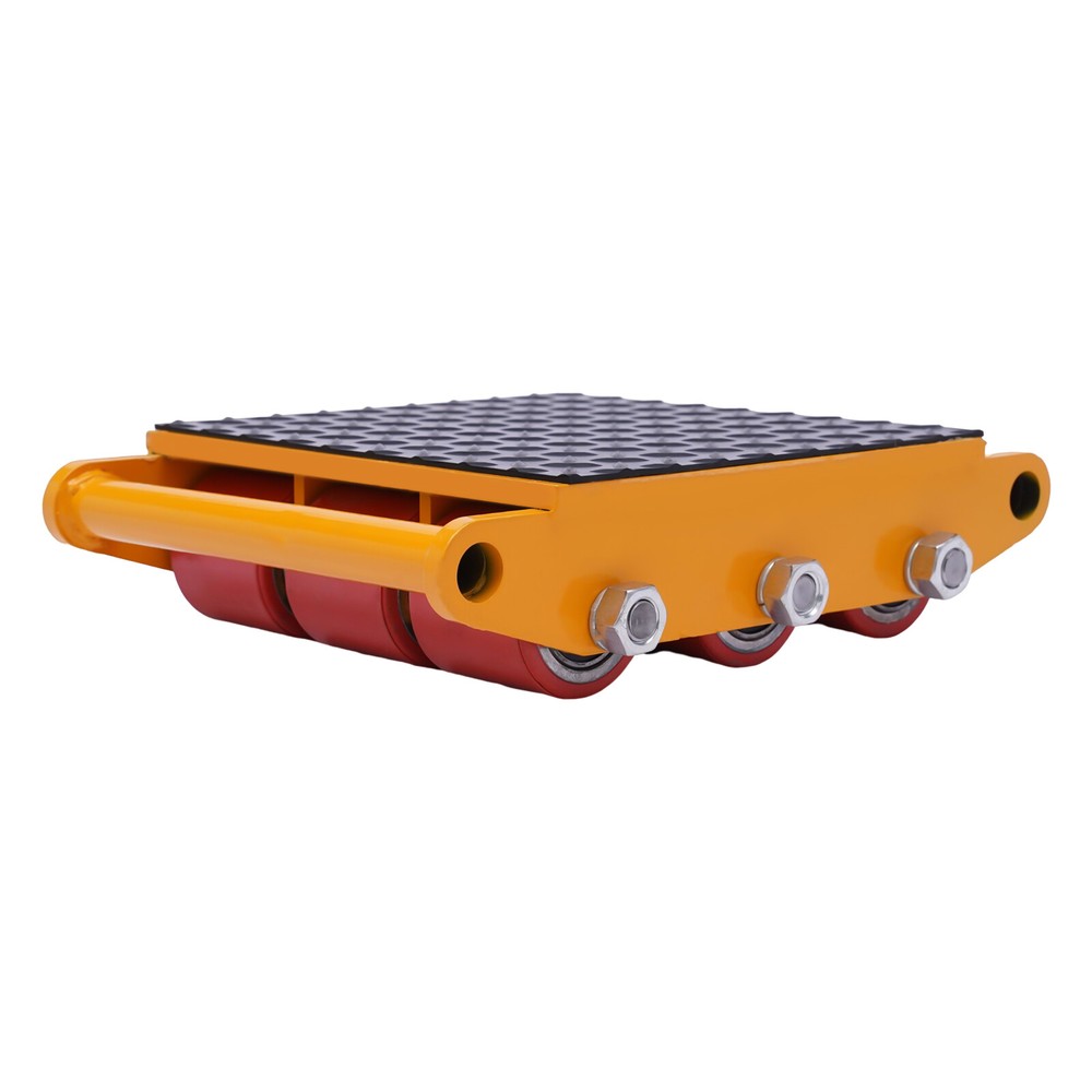 4PCS 15T Heavy Duty Machine Dolly Skate Machinery Roller Mover Cargo Trolley