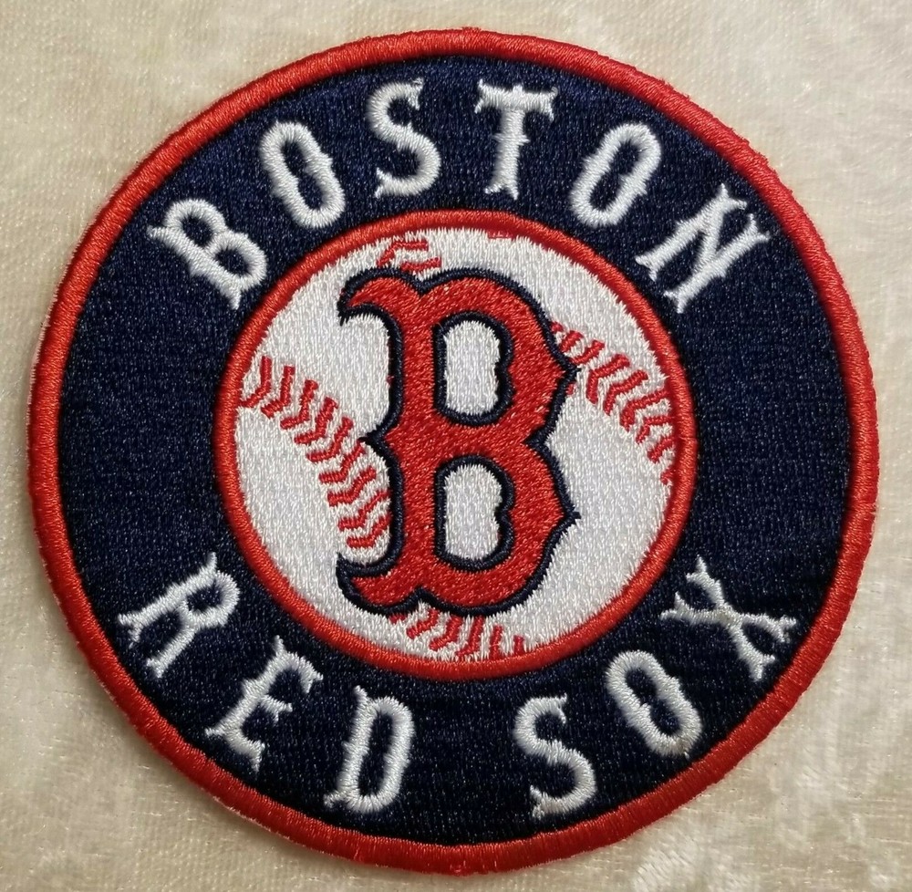 Boston Red Sox Circle 3.5" Iron On Embroidered Patch ~ Free Tracking!
