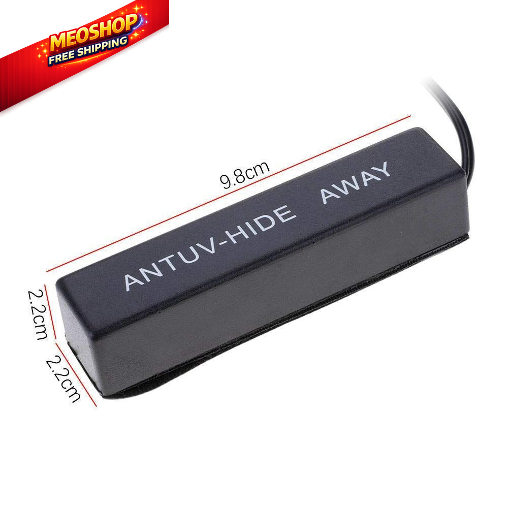 Universal Car Hidden Amplified Antenna Kit 12v Electronic medium, Black
