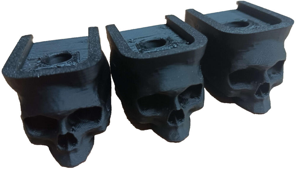 WE Glock 17/19 Skull Magazine Plates (3-Pack) - Airsoft Accessory