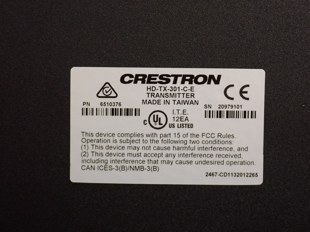 Crestron HD-TX-301-C-E DM Lite – HDMI over CATx Transmitter (EC5)