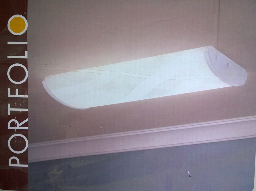 NIB Nice 26" White-Finish 2-Bulbs Fluorescent CEILING LIGHT