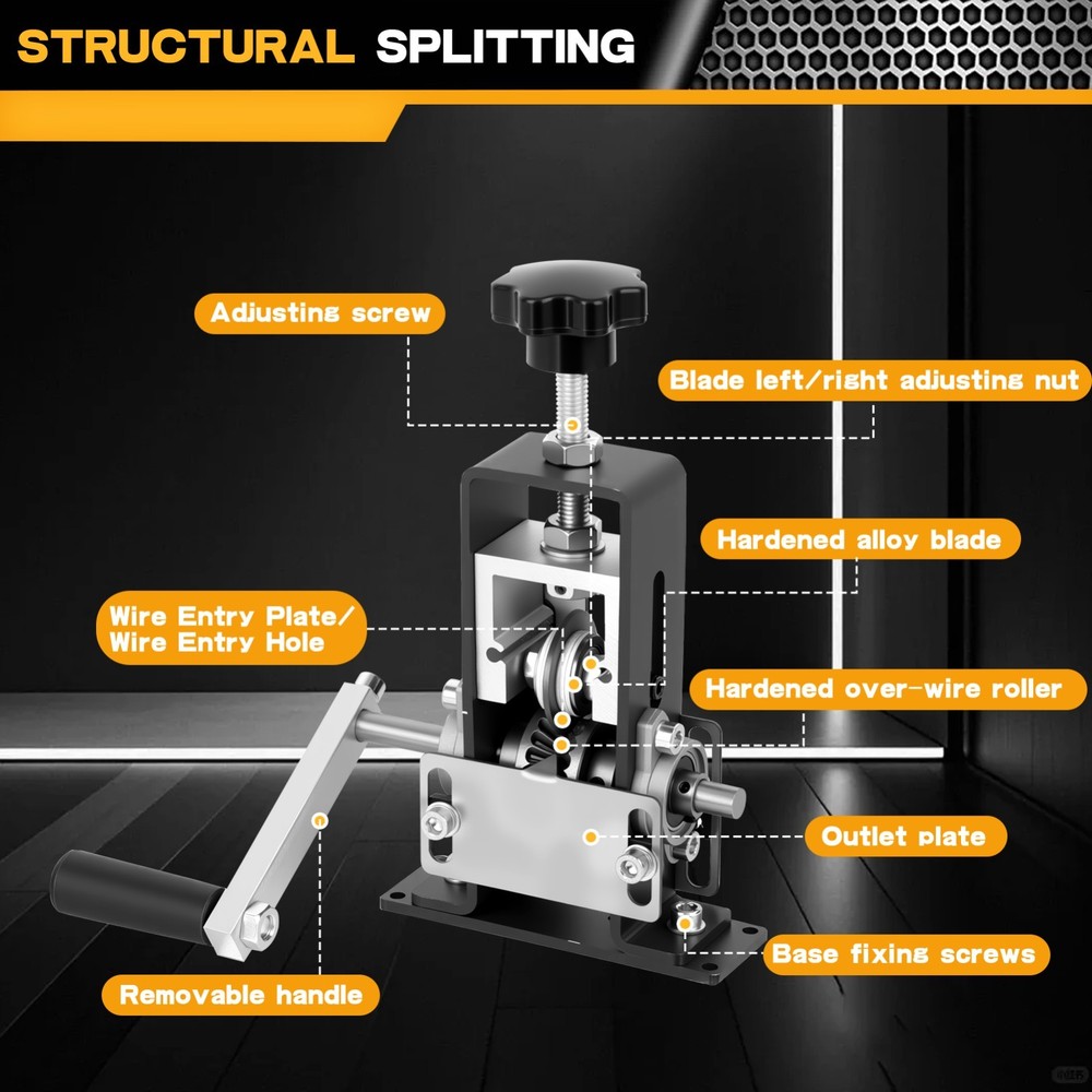 Manual Wire Stripping Machine, Dual Mode 1~21mm Adjustable Scrap Copper Stripper