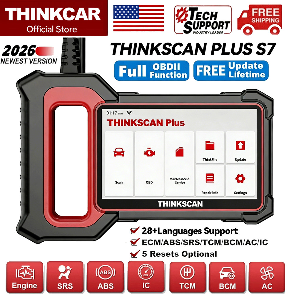 THINKSCAN Plus S7 OBD2 Auto Scanner Car Diagnostic Code Tool Engine ABS SRS TPMS
