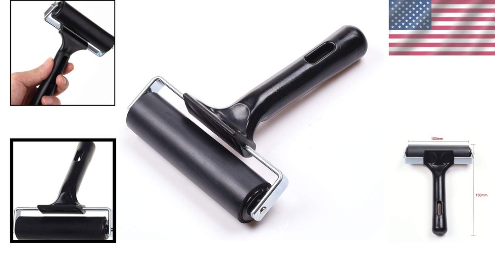 4-Inch Non-Slip Rubber Brayer Roller for Printmaking & Gluing Art Projects