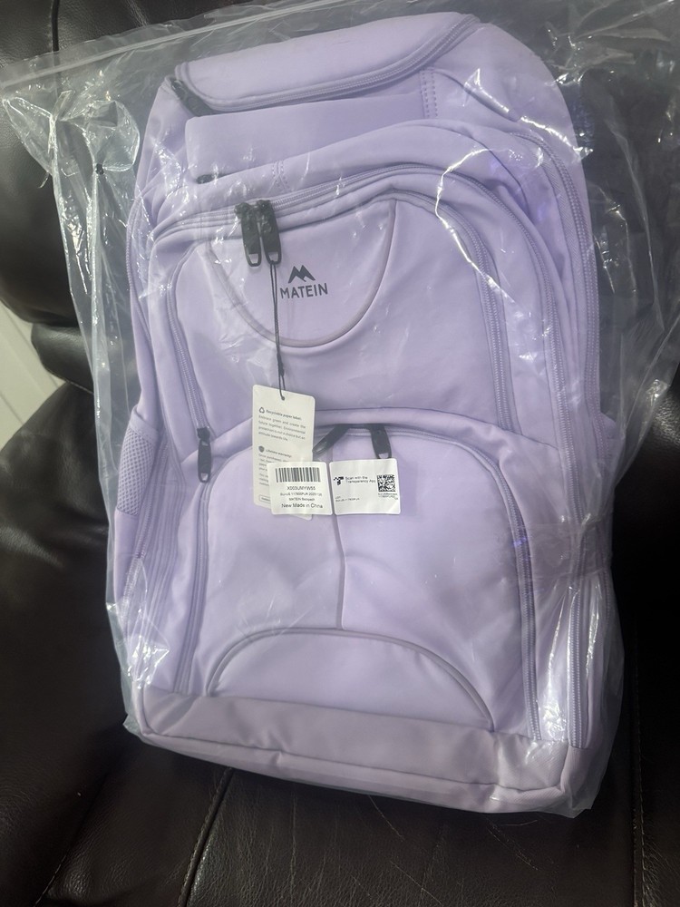 Matein 17” Wheeled Rolling Backpack Purple