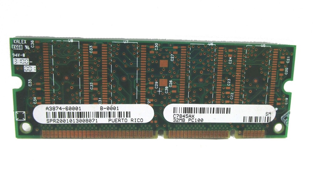 HP A3874-60001 32MB 100-PIn DDR PC100 Memory Module For Printers