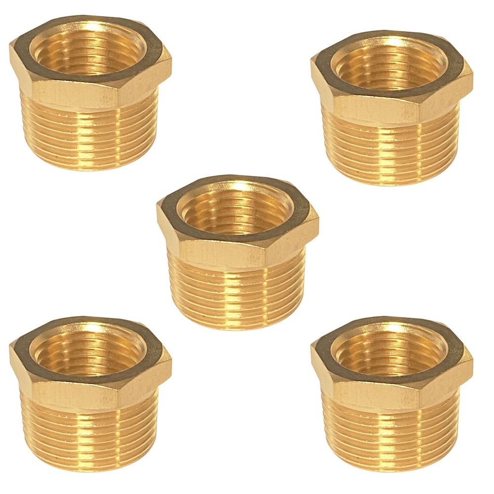 YOUHO 1/2 to 3/8 reducer Brass Threaded Pipe Fitting 3/8,