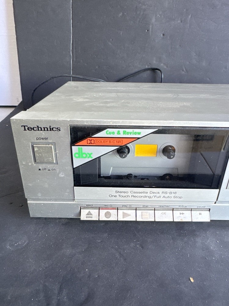 Technics RS-B18 Stereo Cassette Deck DBX Dolby B/C – Powers On, Sound Weak