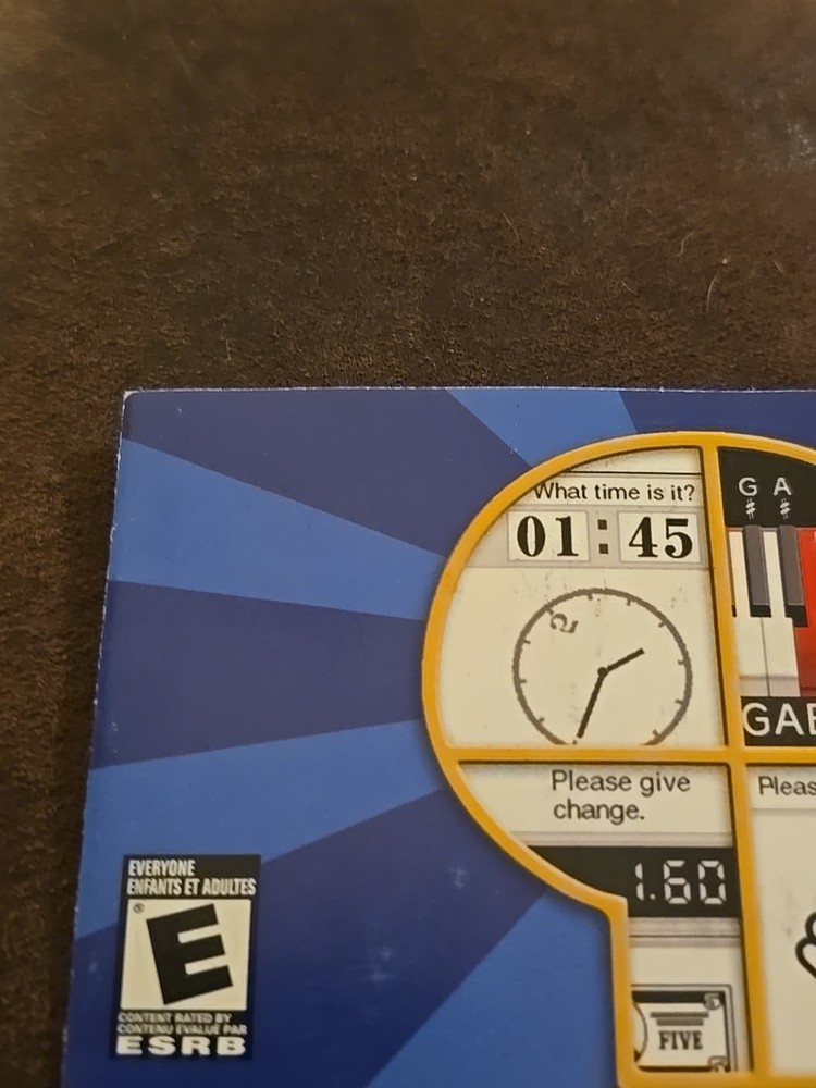 NINTENDO DS BRAIN AGE 2 ORIGINAL REGISTRATION CARD