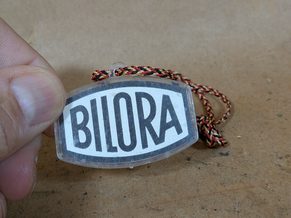 VINTAGE BILORA Plastic Tag